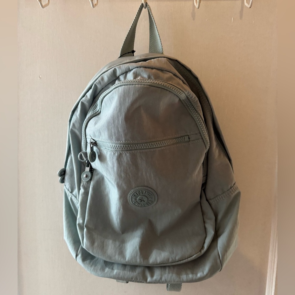 Kipling light blue Backpack with Padded Straps and Water-Resistant Material